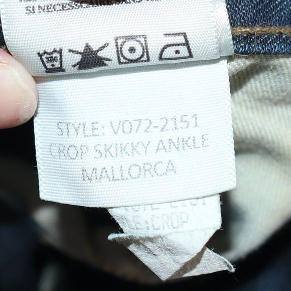 Vince Mallorca (Dark Wash) Crop Skinny Ankle Jeans Women's Size 29 - Picture 5 of 7